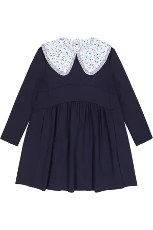 Il gufo Floral cotton-blend dress