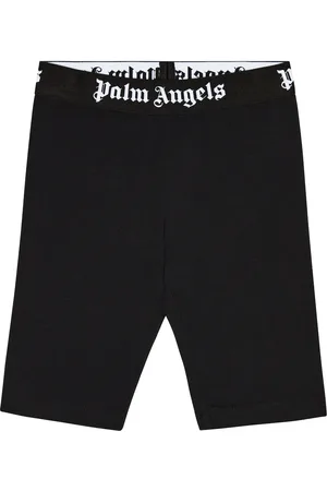 Palm Angels Logo cotton jersey biker shorts