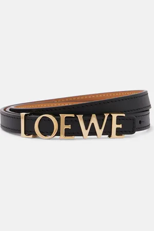 Loewe Slim logo leather belt