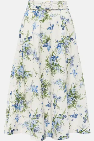 VERONICA BEARD Arwen floral cotton midi skirt