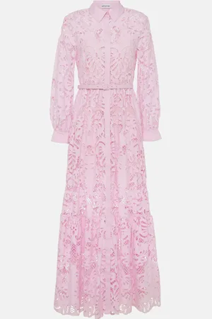 Self-Portrait Cotton lace shirt dress