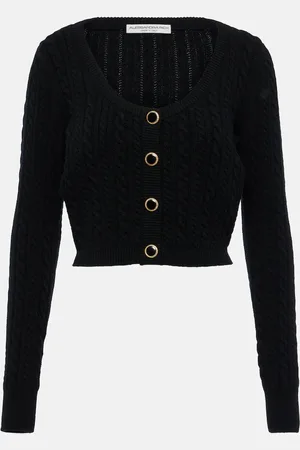 Alessandra Rich Cable-knit wool cardigan