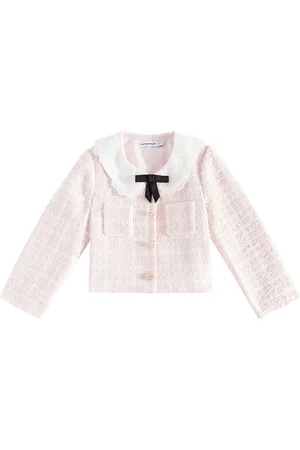 Self-Portrait Lace-trimmed bouclÃ© jacket