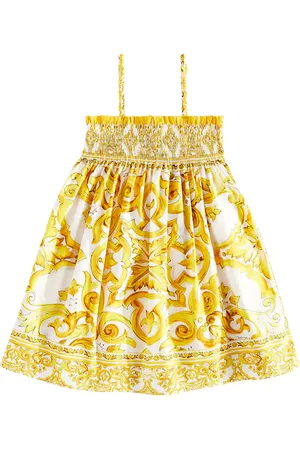 Dolce & Gabbana Printed cotton poplin dress