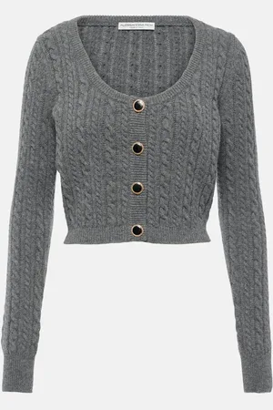 Alessandra Rich Cable-knit wool cardigan