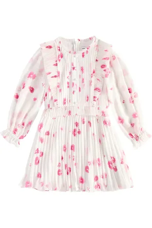 Self-Portrait Pleated floral chiffon dress