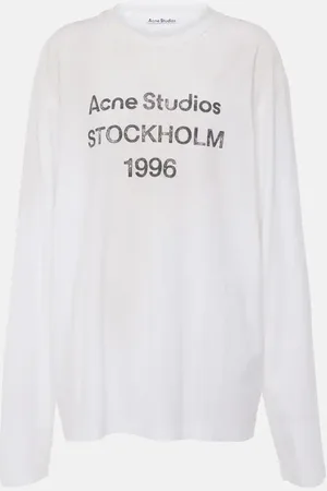 Acne Studios Logo oversized cotton-blend T-shirt