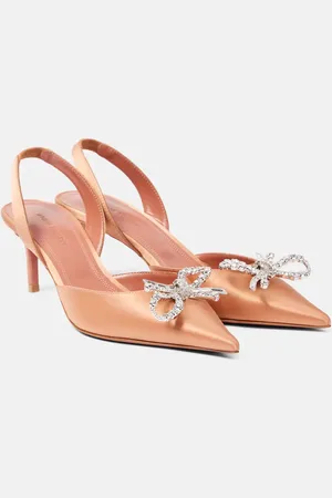 Amina Muaddi Rosie 60 satin slingback pumps