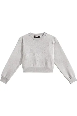 VERSACE Logo embellished cotton sweatshirt