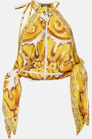Dolce & Gabbana Majolica silk satin top