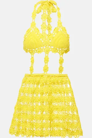 ANNA KOSTUROVA Ibiza crochet cotton minidress