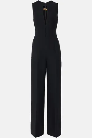 Stella McCartney Chain-detail wool and silk jumpsuit