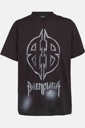 Balenciaga Metal BB oversized cotton jersey T-shirt