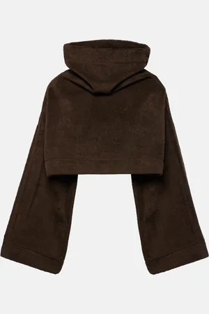 Alaïa AlaÃ¯a Cropped cotton terry hoodie