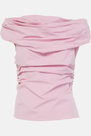 MAGDA BUTRYM Draped cotton-blend top