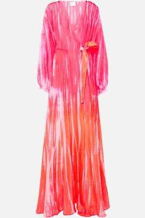 ANNA KOSTUROVA Printed silk wrap dress