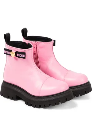 Moschino Logo leather ankle boots