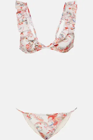 Etro Paisley ruffled bikini
