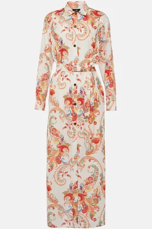 Etro Floral cotton and silk shirt dress