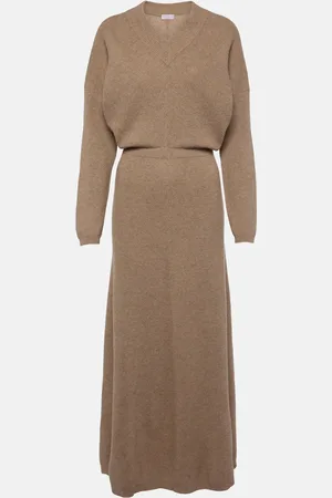 Brunello Cucinelli Knitted cashmere midi dress