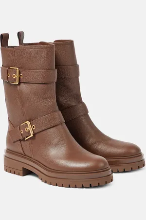 Gianvito Rossi Thiago leather biker boots