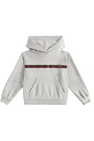 Gucci Web horsebit embellished cotton hoodie