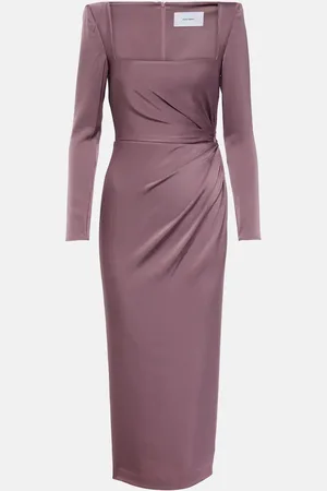 ALEX PERRY Satin midi dress
