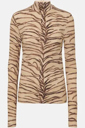 Stella McCartney Tiger-print jersey top
