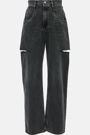 Maison Margiela Cutout high-rise tapered jeans