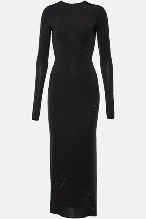 ALEX PERRY Crystal-embellished jersey maxi dress
