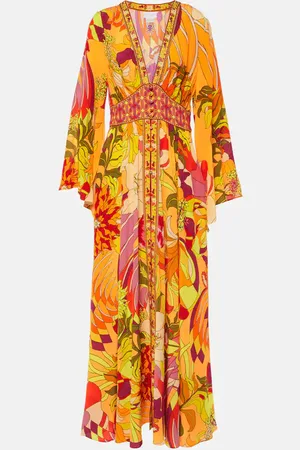 Camilla Embellished floral silk maxi dress