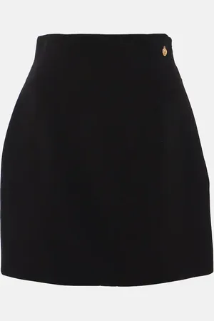 Balmain High-rise crÃªpe miniskirt