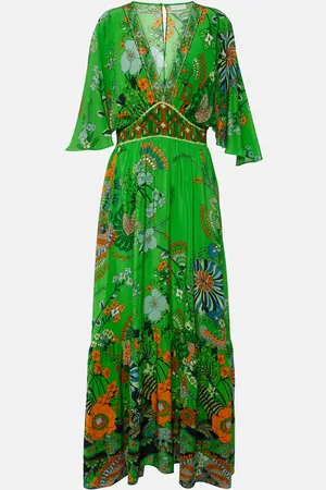 Camilla Embellished floral silk maxi dress
