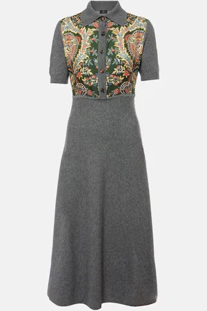 Etro Paisley silk-trimmed polo dress