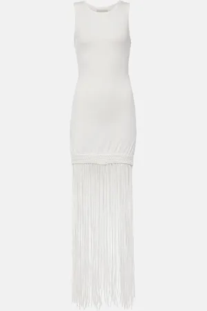 FAITHFULL THE BRAND Maceio fringed cotton minidress