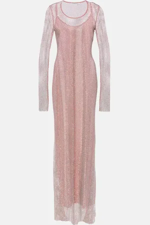 Sportmax Embellished mesh gown