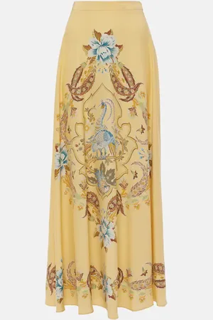 Etro Floral silk maxi skirt