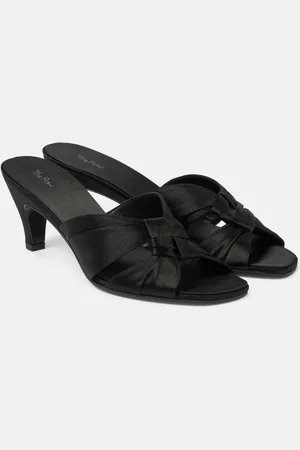 The Row Soft Knot 65 satin mules