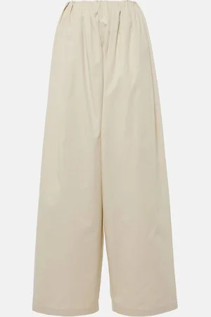 Maison Margiela High-rise cotton wide-leg pants
