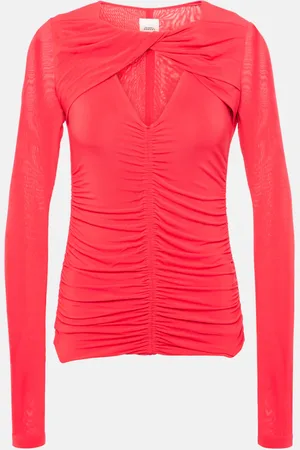 Isabel Marant Vandalia gathered jersey top