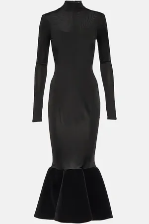 DAVID KOMA Flounced jersey midi dress