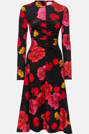 Erdem Floral gathered midi dress