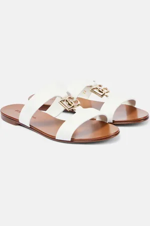 Dolce & Gabbana Logo leather sandals
