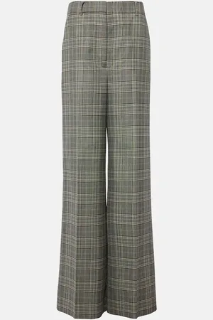 Stella McCartney Checked wool flared pants
