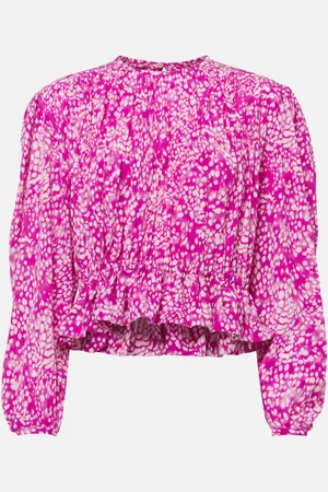 Isabel Marant Gelina printed silk-blend top