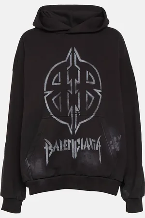 Balenciaga Metal BB cotton fleece hoodie