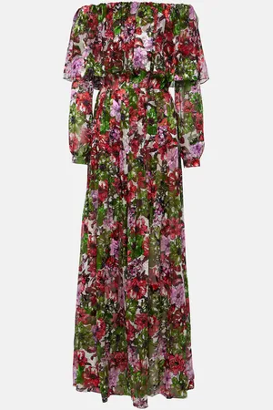 Costarellos Floria devorÃ© silk-blend chiffon gown