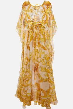 Dolce & Gabbana Majolica silk chiffon maxi dress