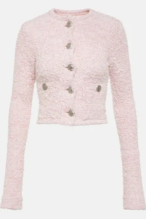 Balenciaga Cropped cotton-blend cardigan
