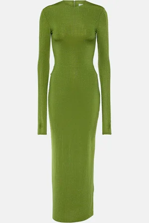 ALEX PERRY Crystal-embellished jersey maxi dress